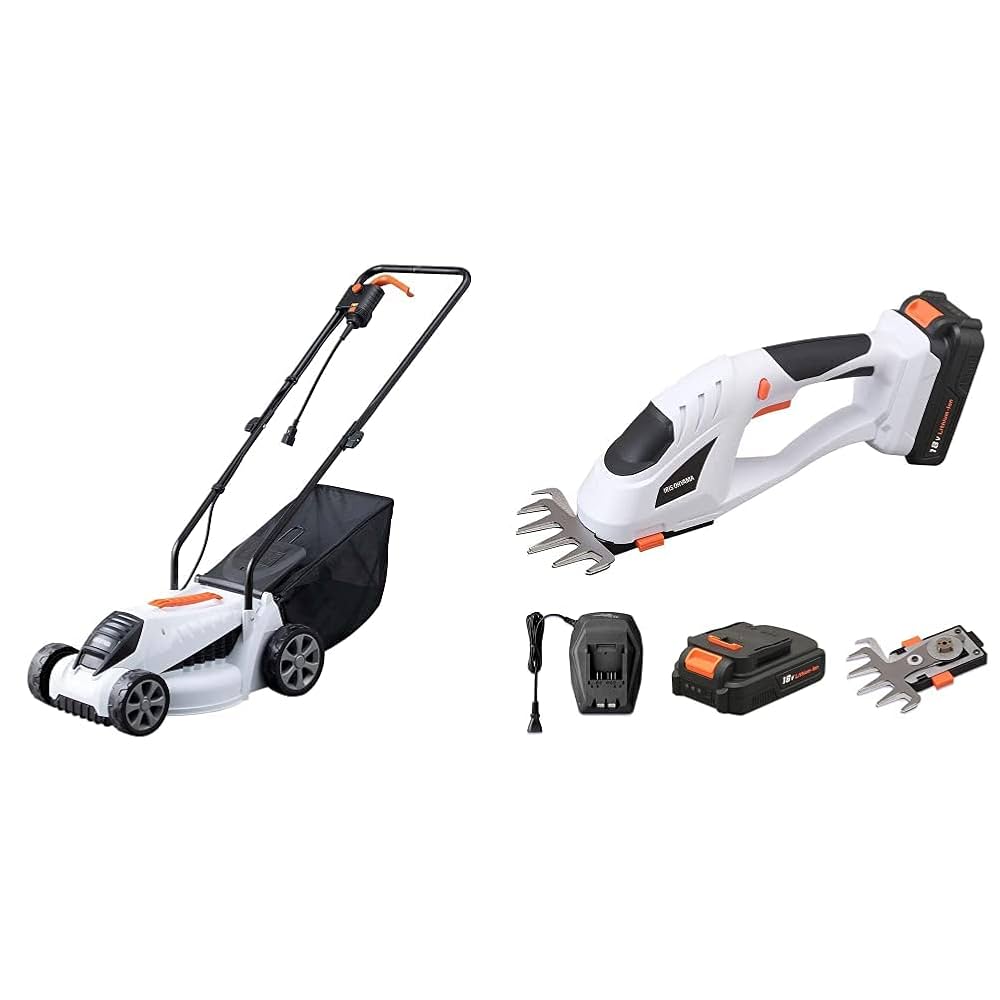 Amazon | 【セット品】アイリスオーヤマ 電動芝刈り機